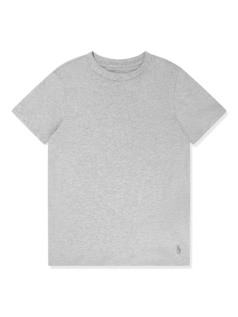 Set di due t-shirt per bambini Polo Ralph Lauren Kids multicolore ricamo con logo frontale - Rubino Kids