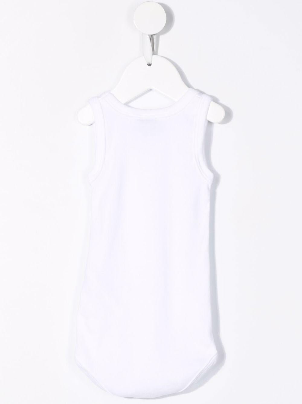 Set di due tutine per neonati Petit Bateau bianche con scollo rotondo - Rubino Kids