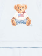 Set di maglia e pantaloni per neonata Polo Ralph Lauren Kids azzurri con stampa grafica Teddy - Rubino Kids