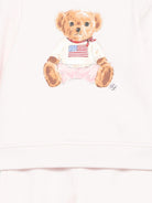 Set di maglia e pantaloni per neonata Polo Ralph Lauren Kids rosa con stampa grafica Teddy - Rubino Kids
