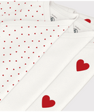 Set di tre body per neonati Petit Bateau bianco con maniche corte - Rubino Kids