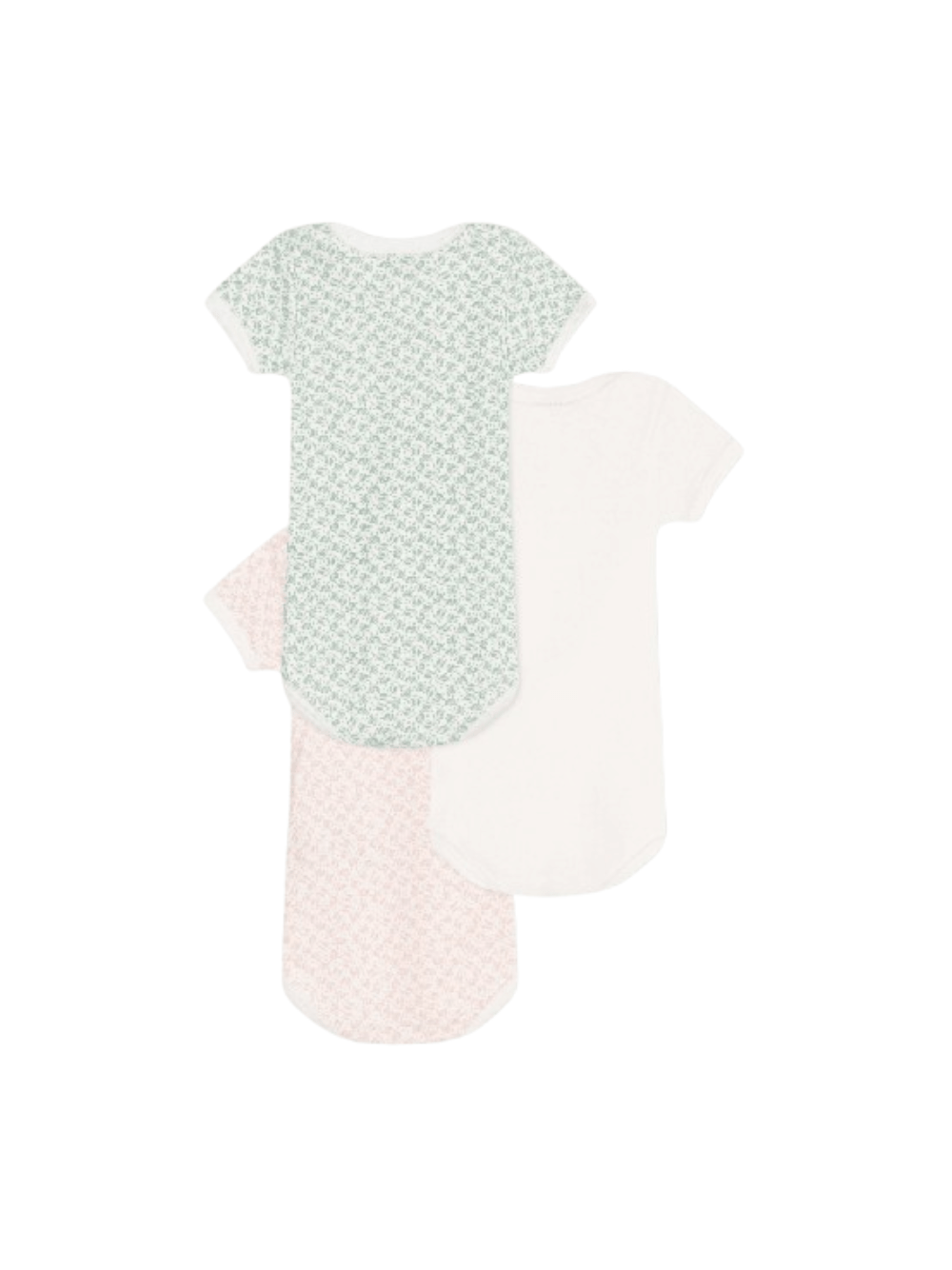 Set di tre body per neonati Petit Bateau multicolore con maniche corte - Rubino Kids