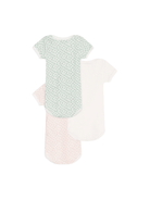 Set di tre body per neonati Petit Bateau multicolore con maniche corte - Rubino Kids