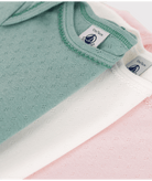 Set di tre body per neonati Petit Bateau multicolore con maniche corte - Rubino Kids