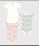 Set di tre body per neonati Petit Bateau multicolore con maniche corte - Rubino Kids