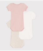 Set di tre body per neonati Petit Bateau multicolore con maniche corte - Rubino Kids