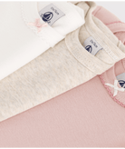 Set di tre body per neonati Petit Bateau multicolore con maniche corte - Rubino Kids