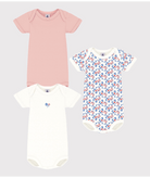 Set di tre body per neonati Petit Bateau multicolore con maniche corte - Rubino Kids