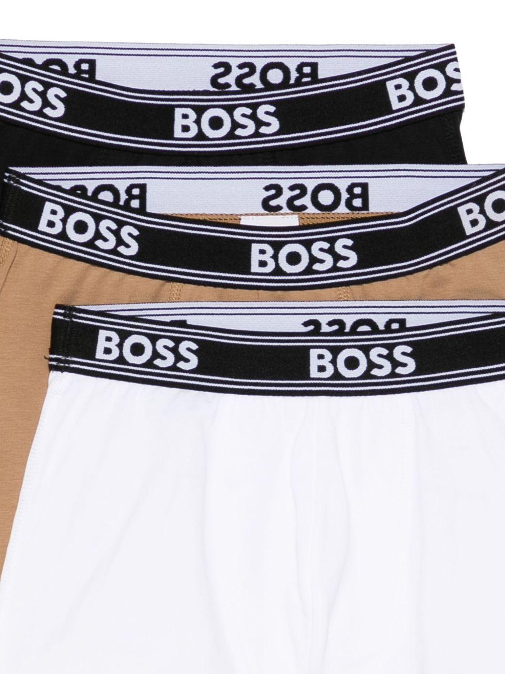 Set di tre boxer per bambino Boss Kids multicolore con elastico in vita - Rubino Kids