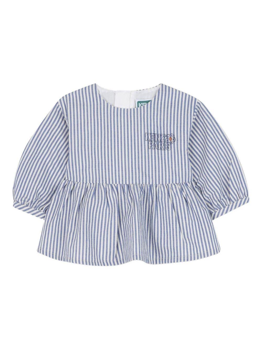 Set due pezzi per neonata Kenzo Kids blu a righe - Rubino Kids