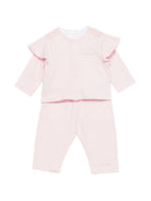 Set due t-shirt e pantaloni per neonata Givenchy Kids rosa con ruches - Rubino Kids