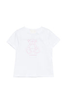 Set due t-shirt e pantaloni per neonata Givenchy Kids rosa con ruches - Rubino Kids