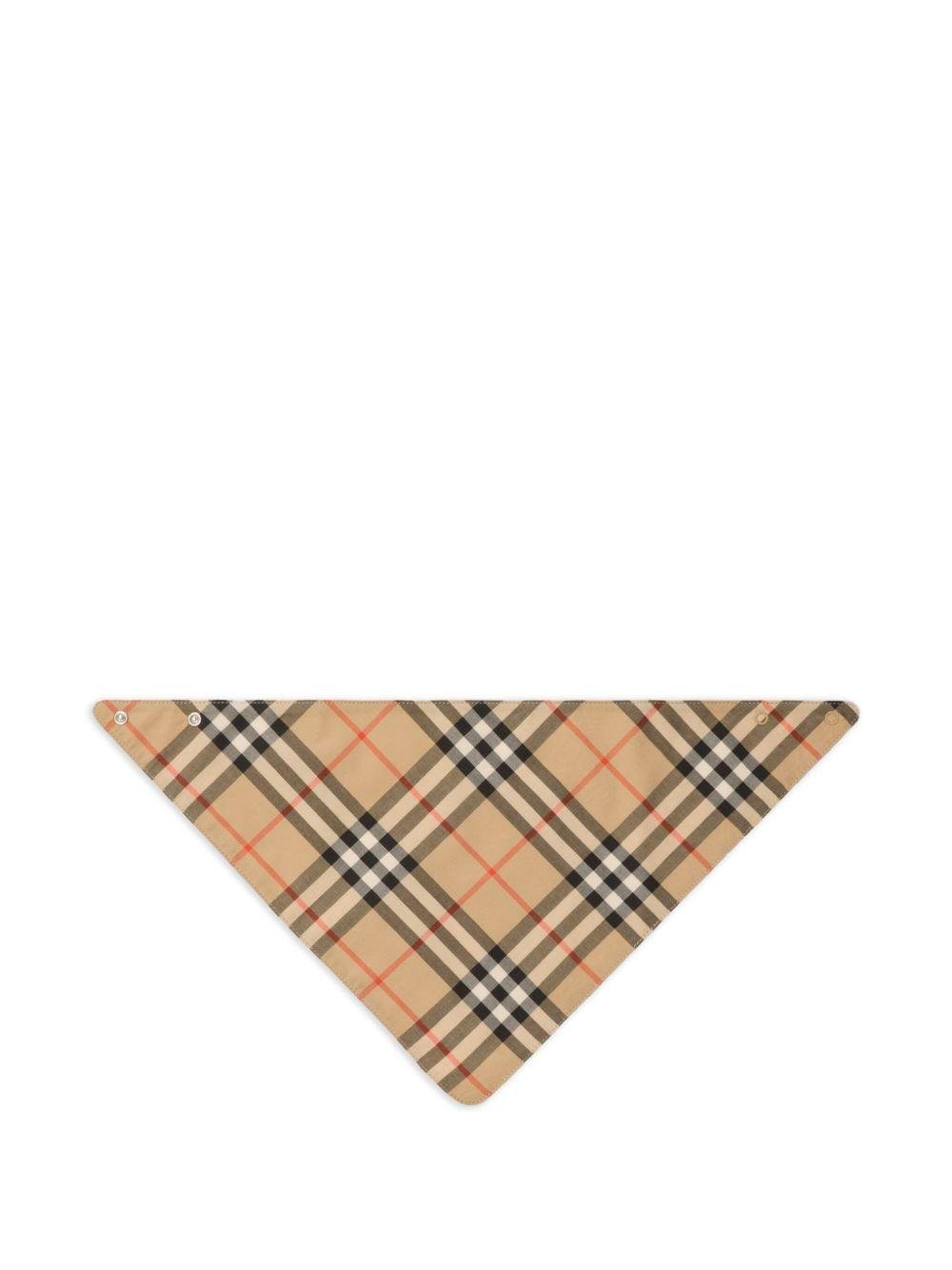 Set guanto e asciugamano per neonati Burberry Kids bianco con motivo vintage check - Rubino Kids