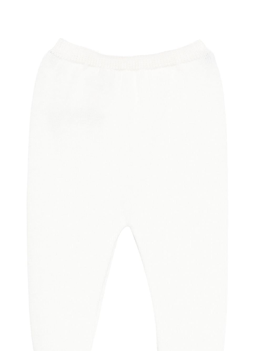 Set maglia con pantaloni per neonata Paz Rodriguez avorio con finitura in pizzo - Rubino Kids