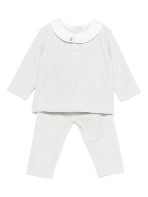 Set maglia e pantaloni per neonato Tartine Et Chocolat azzurro con colletto alla Peter Pan