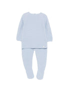 Set maglioncino e pantaloni per neonati Paz Rodriguez blu con lavorazione in pointelle - Rubino Kids