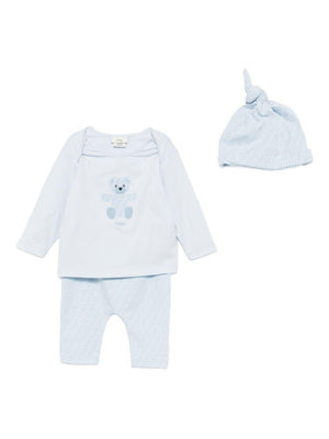 Set per neonato Fendi Kids azzurro con logo