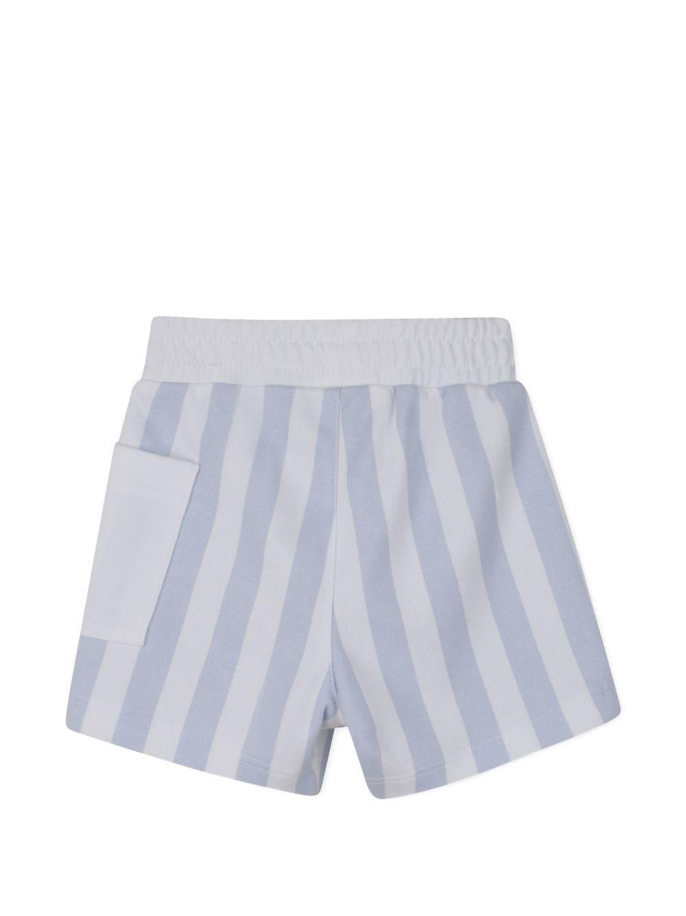 Set t-shirt con shorts per neonato Boss Kids azzurro con motivo a righe - Rubino Kids