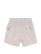 Set t-shirt con shorts per neonato Boss Kids bianco con logo - Rubino Kids