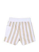 Set t-shirt con shorts per neonato Boss Kids bianco con motivo a righe - Rubino Kids