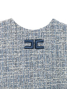 Set t-shirt e gonna per bambina Elisabetta Franchi La Mia Bambina blu con logo ricamato - Rubino Kids