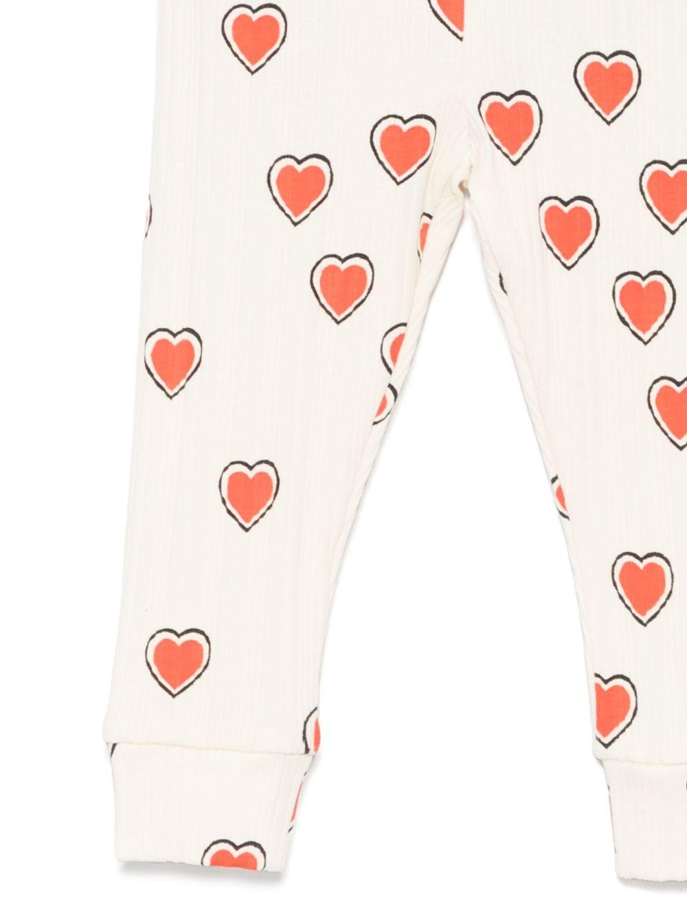 Set t-shirt e pantaloni per neonata Mini Rodini bianco con stampa grafica - Rubino Kids