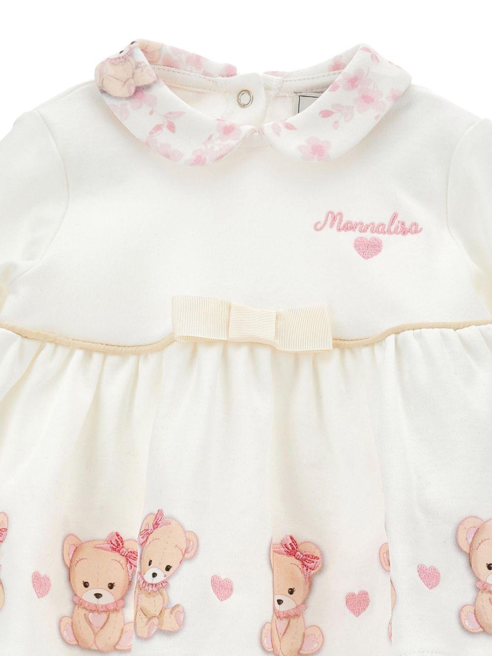 Set t-shirt e pantaloni per neonata Monnalisa rosa con stampa a fiori - Rubino Kids