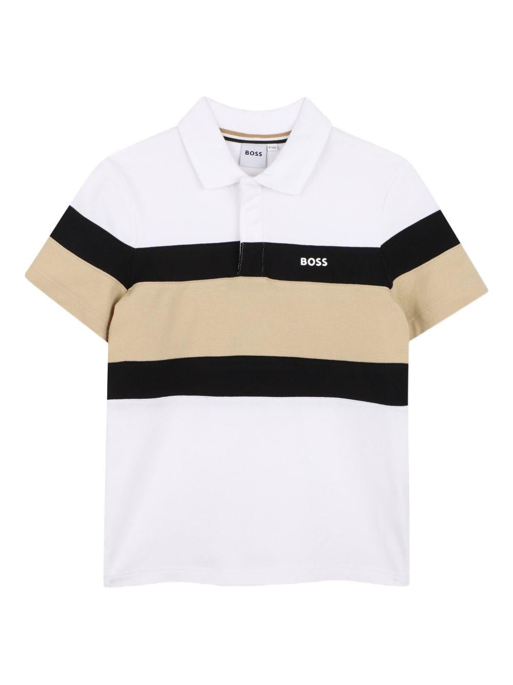 Set t-shirt e shorts per bambino Boss Kids multicolore con logo - Rubino Kids