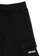 Set t-shirt e shorts per bambino Moschino Kids nero con tre Teddy Bear - Rubino Kids