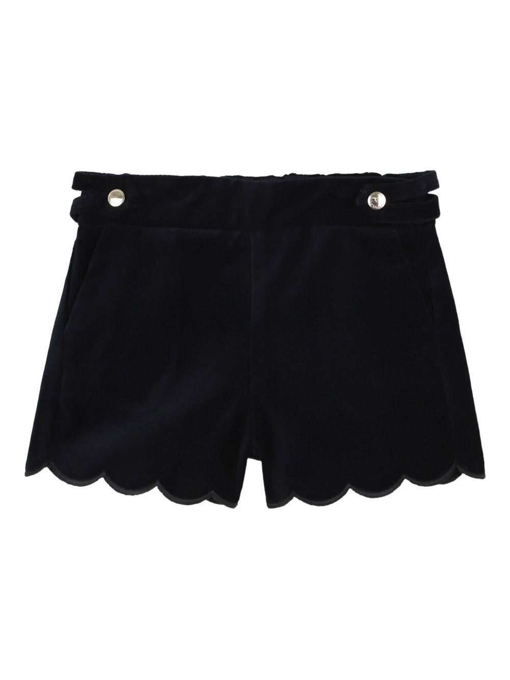 Set t-shirt e shorts per neonata Chloé Kids multicolore con logo ricamato - Rubino Kids