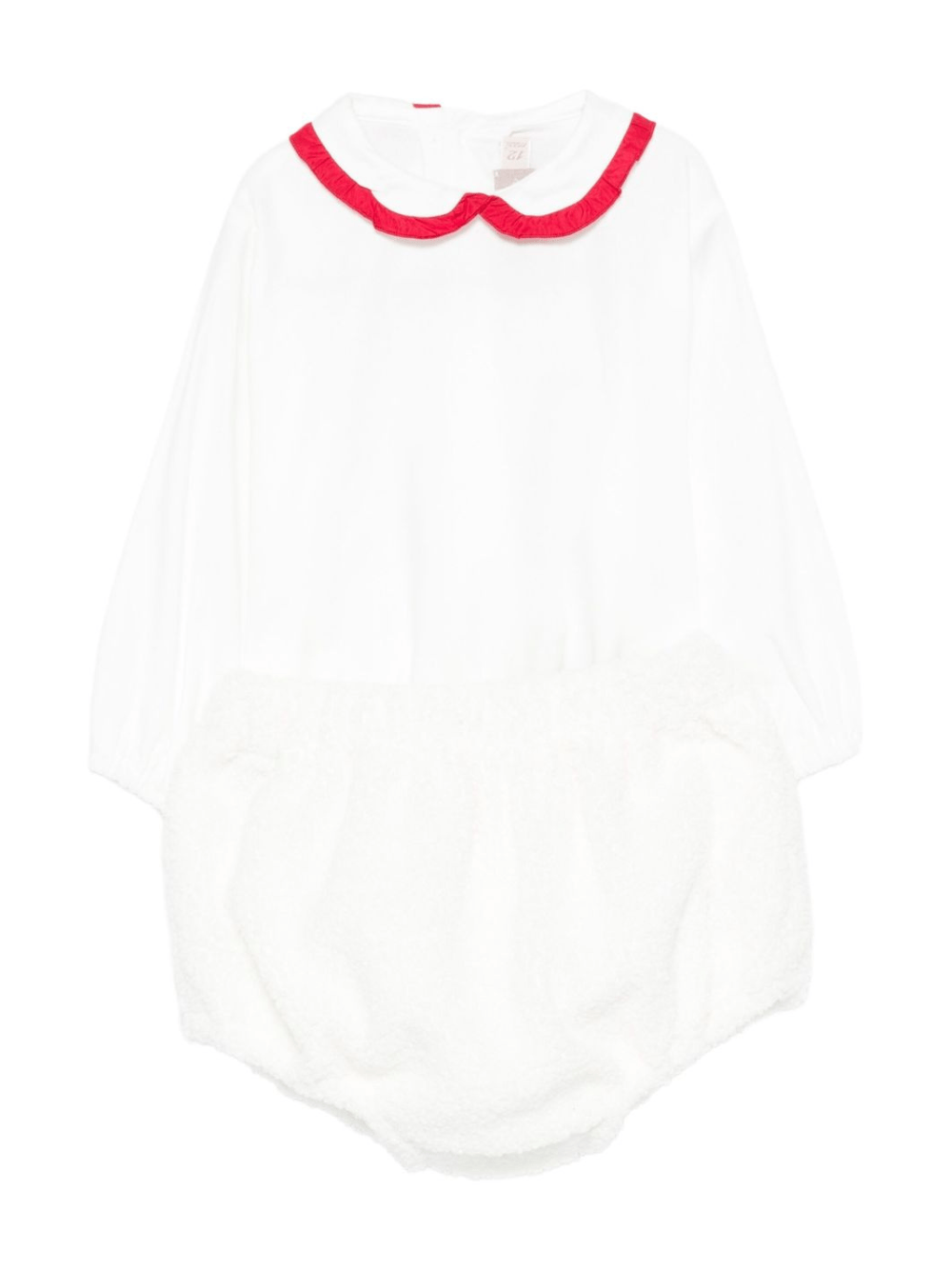 Set t-shirt e shorts per neonata La Stupenderia bianca con dettaglio fiocco - Rubino Kids