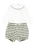 Set t-shirt e shorts per neonata La Stupenderia multicolore con bordo smerlato - Rubino Kids