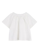 Set t-shirt e shorts per neonata Michael Kors Kids bianco e blu con stampa a fantasia - Rubino Kids