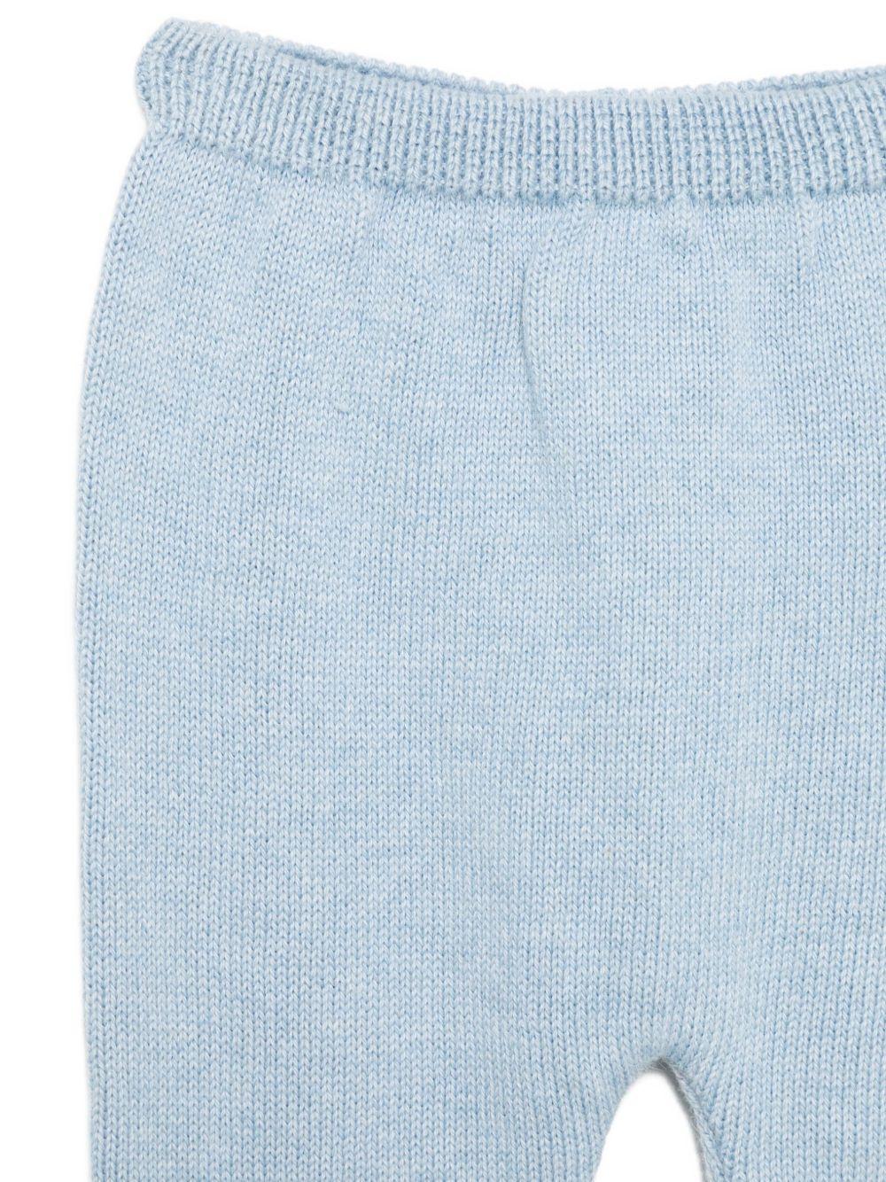 Set top e pantaloni in maglia per neonato Paz Rodrìguez azzurro con colletto alla Peter Pan - Rubino Kids