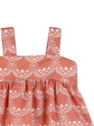 Set top e shorts per neonata Chloé Kids rosa a fiori - Rubino Kids