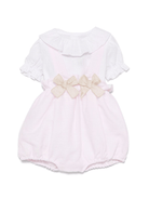 Set top e shorts per neonata La Stupenderia bianco con cinturini con bottone - Rubino Kids