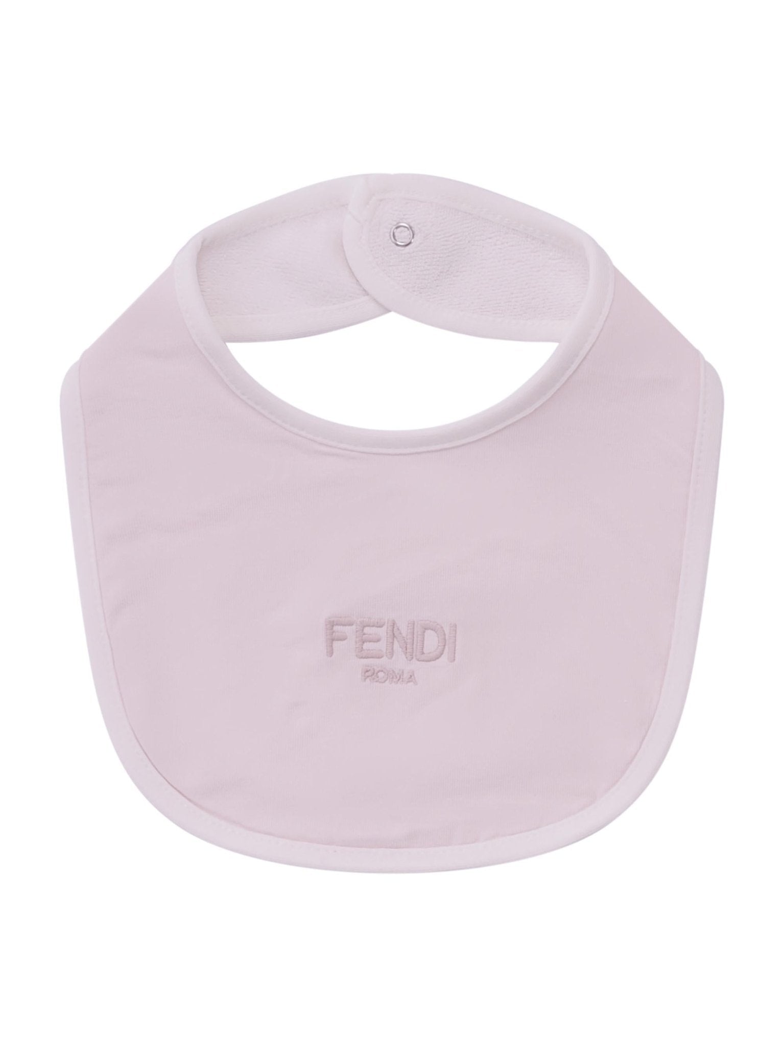Set tre pezzi per neonata Fendi Kids rosa con logo Fendi sul davanti - Rubino Kids