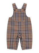 Set tre pezzi per neonato Burberry Kids beige con caratteristico motivo Vintage Check - Rubino Kids