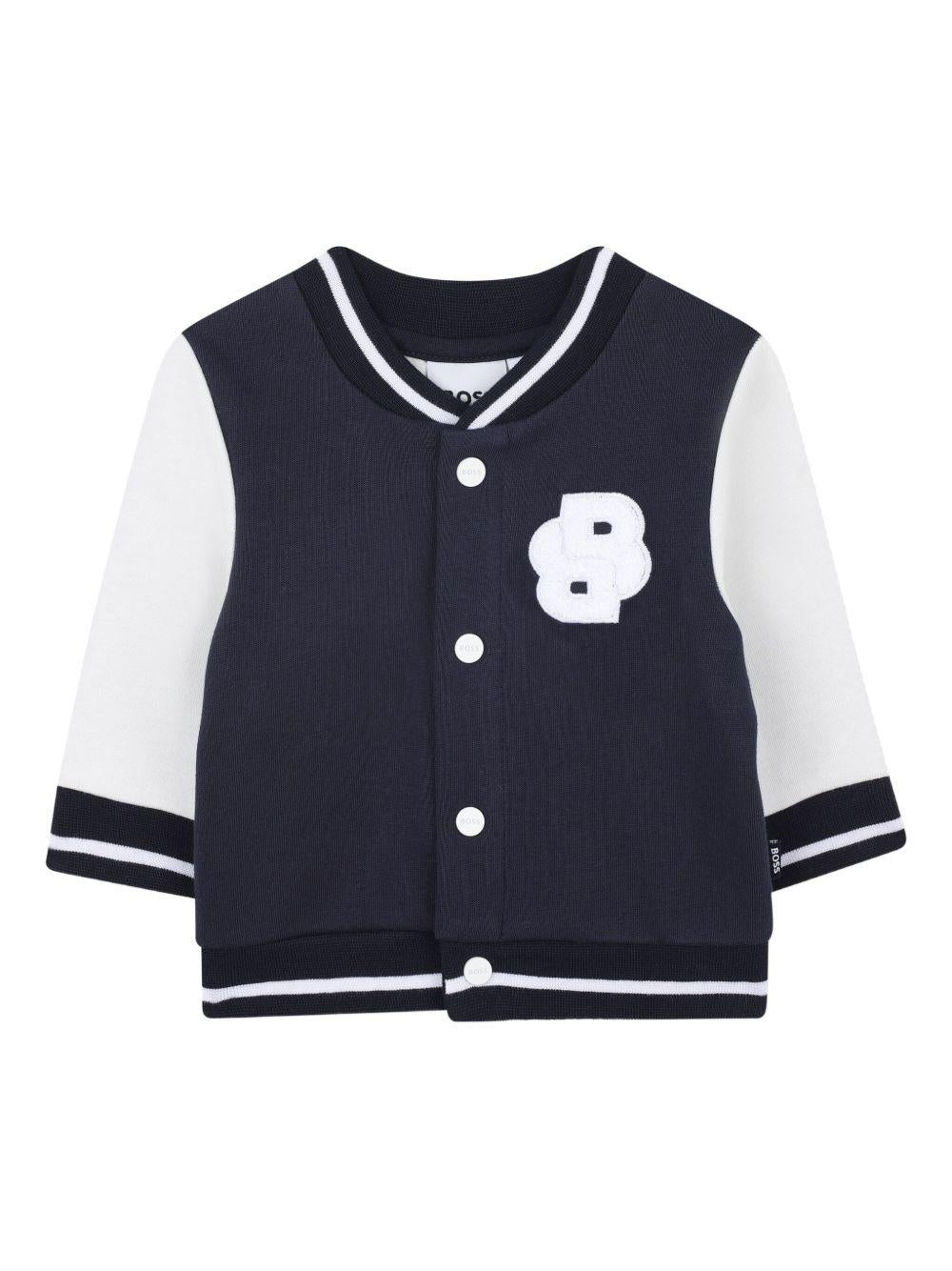 Set tuta per neonato Boss Kids blu con design color - block - Rubino Kids