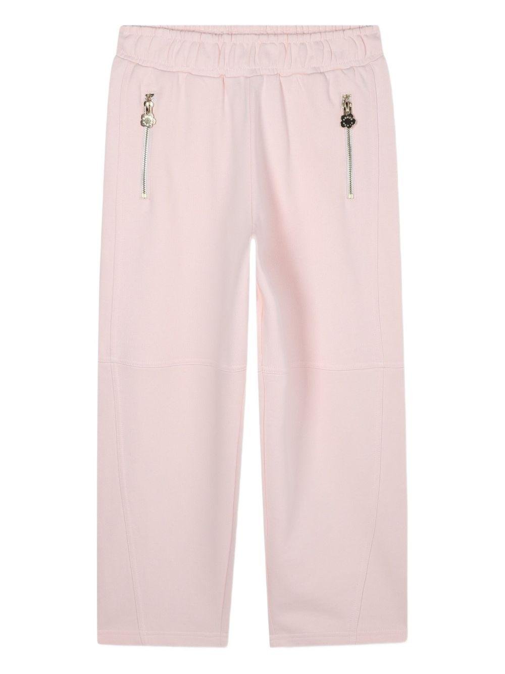 Set tuta sportiva per bambina Kenzo Kids rosa con logo Kenzo - Rubino Kids