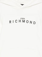 Set tuta sportiva per bambino John Richmond Junior bianco con logo ricamato - Rubino Kids