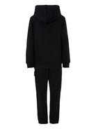 Set tuta sportiva per bambino John Richmond Junior nero con logo ricamato - Rubino Kids