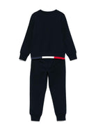 Set tuta sportiva per bambino Moncler Enfant nera elasticizzata - Rubino Kids