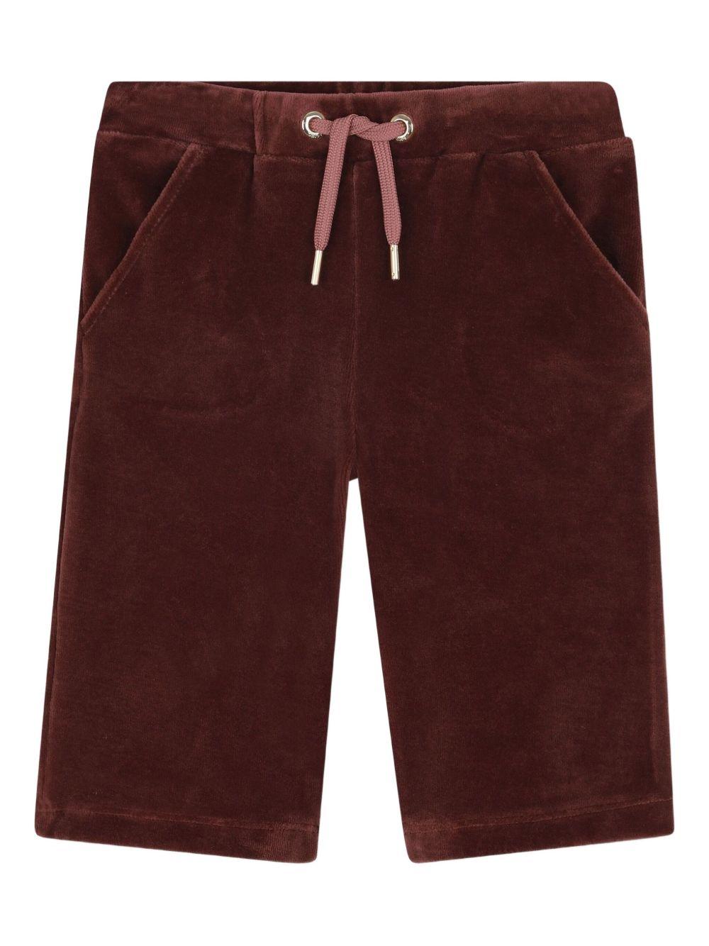 Set tuta sportiva per neonata Chloé Kids rosso con logo ricamato - Rubino Kids