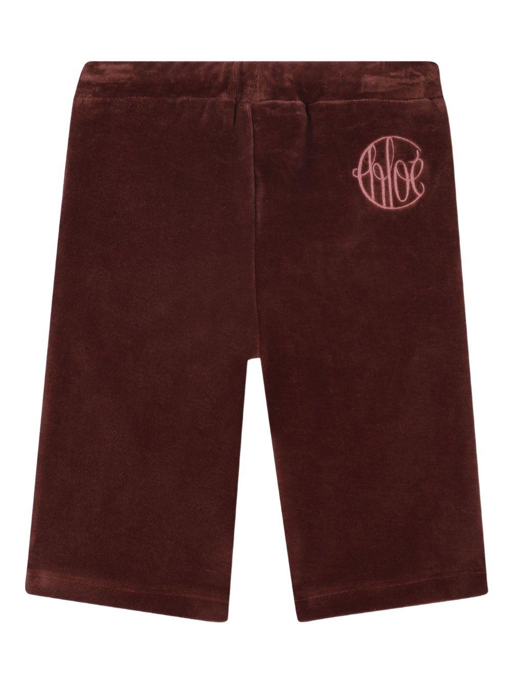 Set tuta sportiva per neonata Chloé Kids rosso con logo ricamato - Rubino Kids