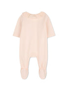 Set tutina, bavaglino e cappellino per neonata Chloé Kids rosa con volant - Rubino Kids