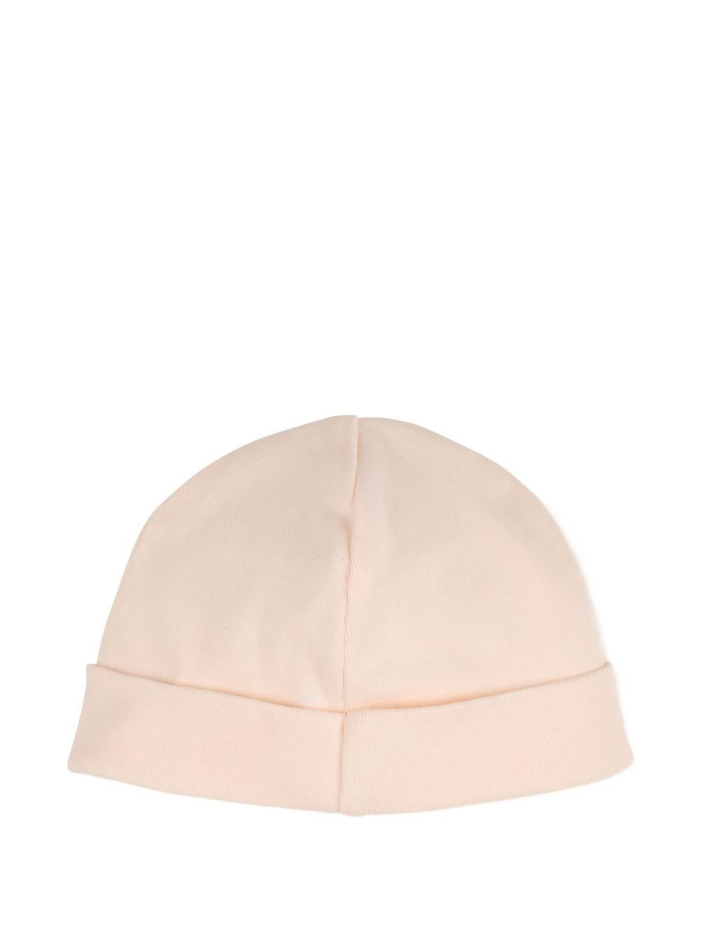 Set tutina, bavaglino e cappellino per neonata Chloé Kids rosa con volant - Rubino Kids