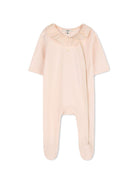 Set tutina, bavaglino e cappellino per neonata Chloé Kids rosa con volant - Rubino Kids
