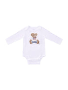 Set tutina bavaglino e cappellino per neonato Polo Ralph Lauren Kids bianco con stampa Teddy Bear - Rubino Kids