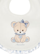 Set tutina cappellino e bavaglino Monnalisa bianco con stampa orsetto - Rubino Kids